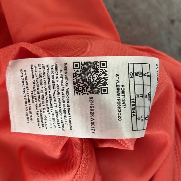 Guess tank sexy blouse orange coral rutched slinky y2k open back cross cross y2k - Picture 5 of 7